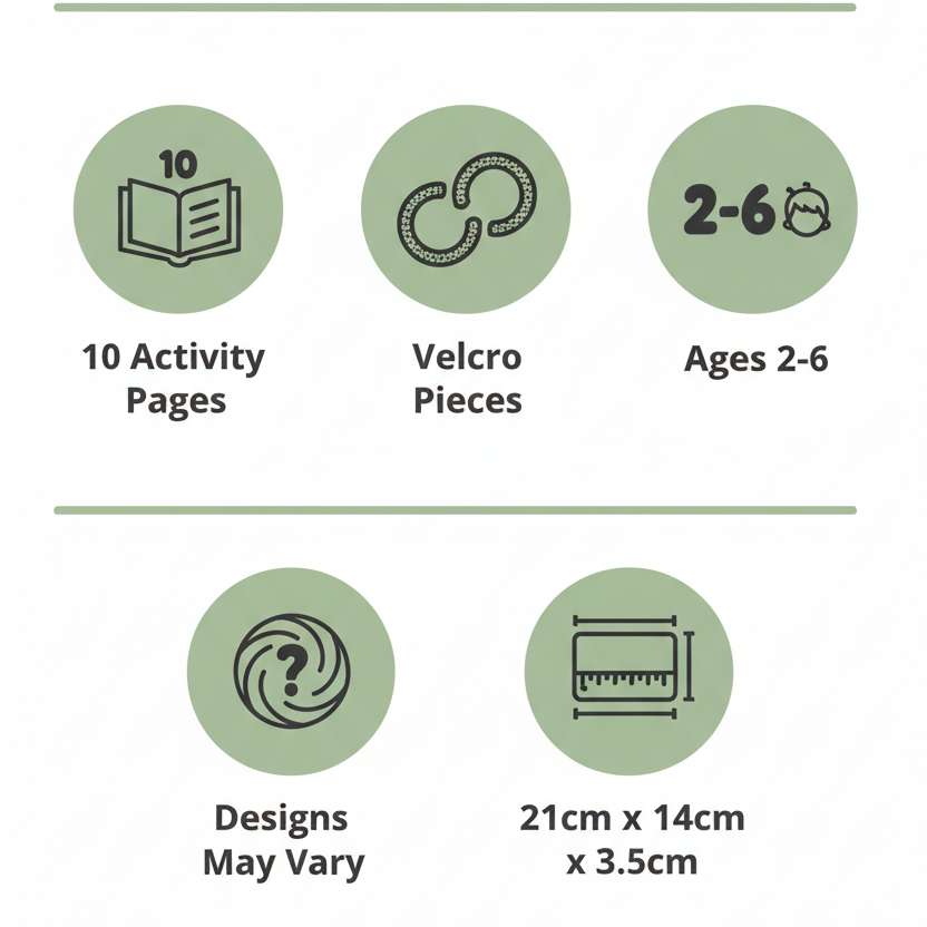 BusyBee Toddler Activity Book - features infographic